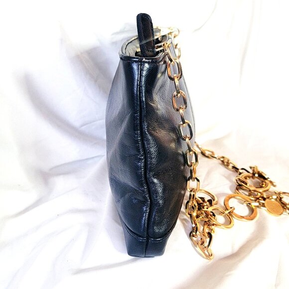 Black Leather Clutch / Crossbody Handbag – Great Condition! - Picture 3 of 8